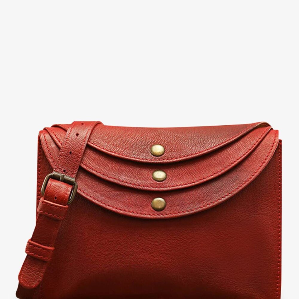 Paul Marius dark red Leather Shoulder Bag